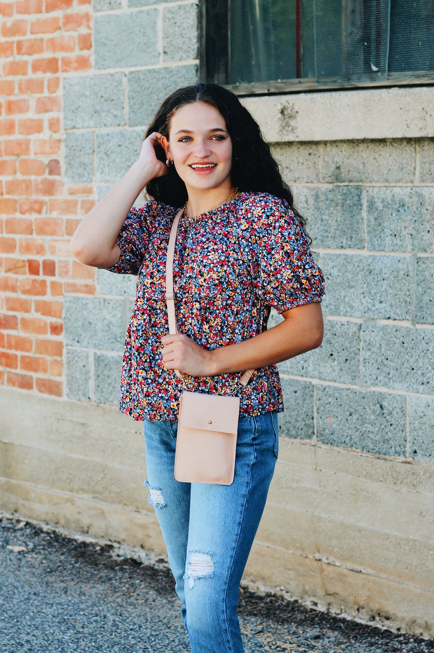Peach Leather Petite Crossbody - Misfit