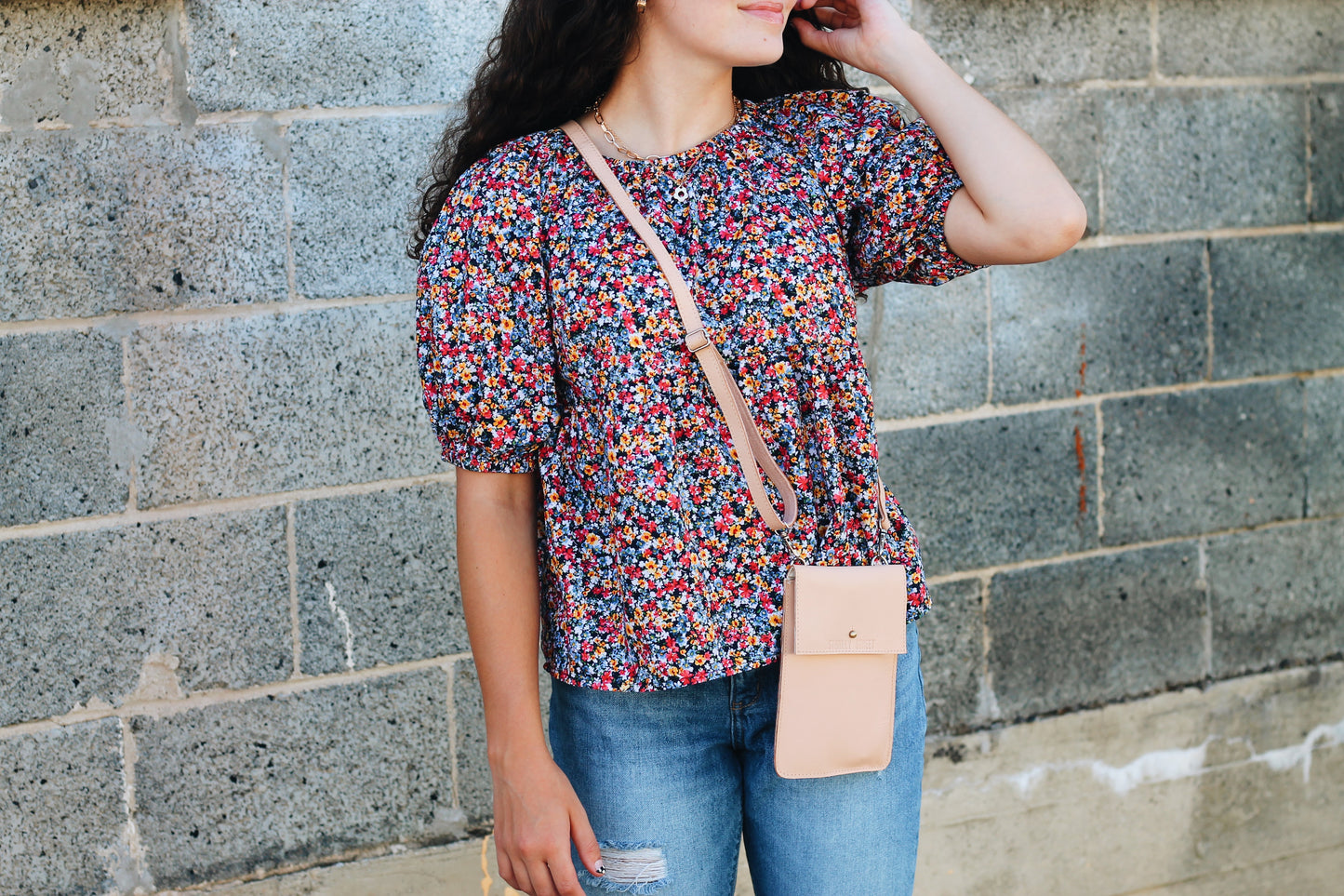 Peach Leather Petite Crossbody - Misfit